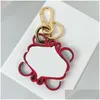 Colorf lederen ontwerper sleutelhanger Anagram dames luxe tas charme gouden sleutelhanger roestvrij staal herenmode sleutelhanger ring 8 Drop Deli