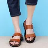 Sandalias Hombres Verano Transpirable Moda Tendencia Zapatos De Playa Zapatillas Para Hombre Cuero Genuino