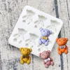 Baking Moulds Bear Silicone Cake Mold Sugarcraft Chocolate Cupcake Resin Tools Fondant Decorating