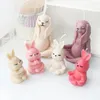 Ferramentas de artesanato 3D Yoga Sentado Zen Animal Vela Moldes Meditando Tartaruga Sapo Cão Coelho Bulldog Gato Velas Perfumadas Molde Decoração de Ornamento para Casa