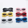 Lunettes de soleil Unique couleur bonbon lèvres sexy Y2k lunettes de soleil pour femmes nouvelle marque de luxe jaune bleu dégradé lunettes de soleil hommes Punk Hip Hop lunettes de soleil J240202