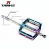 bicycle pedals TANKE TP-20 ultralight aluminum alloy colorful hollow anti-skid bearing mountain bike accessories MTB foot pedals 240129