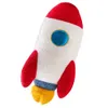 Wurfkissen, das Raketenspielzeug umarmt, Blumenverzierungen, dekoratives Spielzeug, groß, PP-Baumwolle, für Kinder und Kinder, Weltraumspielzeug 240117