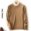 Män kashmir tröja Autumn Winter Soft Warm Jersey Jumper Robe Hombre Pull Homme Hiver Pullover Oneck Knittade ulltröjor 240130