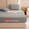 100% capas de colchão à prova d'água protetor de cama ajustável lençóis com elástico único duplo king size 140/160/180x200 240129
