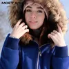 Taglia USA S-3XL Giacca di qualità aggiornata Donna Cappotto invernale primavera Felpa con cappuccio grande pelliccia di procione Abbigliamento donna # 3002 240119