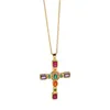 Pendant Necklaces Fashion Cross For Women Men Gold And Silver Amazing Color Crystal Jesus Christian Jewelry Wholesale