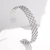 Retro Cuff Bangle For Women Vintage Stainless Steel Wide Open Size Bangle Bracelet Exaggerated Jewelry Gifts