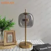 Modern LED Desk Lamps Nordic Simple Glass Table Lamp for Living Room Bedroom Bedside Desk Lights Gold Luxury Decor Home 240131