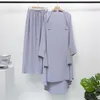 Roupas étnicas Khimar Saia 2 Peças Set Dubai Turquia Muçulmana Mulheres Oração Vestuário Islâmico 2024 Ramadan Eid Robe Abaya Hijab Vestido Vestido