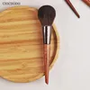 CHICHODO Makeup Brush-The Amber Series Carved Tube Brushes-11pcs Natural Hair Set-Powder Foundation Eyeshadow Makeup Tools 240123