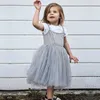 Robes de fille Été doux robes de princesse pour les filles fête Tulle Tutu enfants robes élégant sangle moelleux robes de fée 3-8Y robe de bal robes