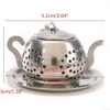 20pcs Stainless Steel Teapot Shape Tea Infuser for Loose Tea 240118