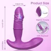 Bluetooth -appsträngande vibrator för kvinnor Dildo Telescopic Pats G Spot Clitoris Stimulator Remote Butt Plug Sex Toy för par 240130