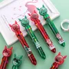 20pcs/Lot urocza cekin 10 kolor Ballpoint Pen Cartoon Christmas Elk Santa Claus wielokolorowe Pens School Office Prezenty papierowe