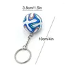 Keychains 1PC Sports Football Key Chains PU Leather Keyring For Men Soccer Fans Keychain Pendant Boyfriend Gifts