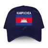 Ball Caps Cambodja Kampuchea Mannen Zwarte Hoed Natie Vrouwen Katoen Comfort Baseball Cap Land KHM Cambodjaanse Khmer Volwassen Unisex Hoeden