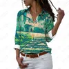 Bluzki damskie luźne koszule dla kobiet swobodne topy z długim rękawem streetwear 2024