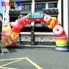 wholesale Christmas decoration sweet inflatable candy arch Xmas entrance archway for outdoor party