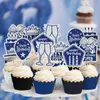 Party Decoration Happy Birthday Banner Dark Blue Garland Banners Dra flaggor DIY 30th 40th 50th 60th Supplies Dekor gåva