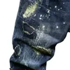 メンズPPジーンズデザイナージーンズファッションが苦しんでいるリッピングバイカー女性デニム貨物刺繍の男性パンクパンツD-K26