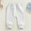 Byxor Baby Boys Casual Spring Fall Pants Spädbarn Sweatpants Elastic midja dragskon med fast harem med fickor