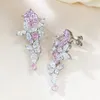 Dangle Earrings Vinregem Star Labは、Sapphire Gemstone Sparkling Drop for Women 925 Sterling Silver Fine Jewelry Girls Gifts