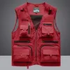 Summer Men Unloading Tactical Vest Coat Casual Mens Pographer Waistcoat Mesh Work Sleeveless Jacket Tools Pocket 5XL 240130