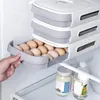 Storage Bottles Fresh-Keeping Egg Box With Lid Drawer Type Kitchen Household Refrigerator Container