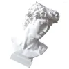 Vasos titular de caneta David estátua estilo grego decoração divertida vaso vintage maquiagem de maquiagem de mata -busto de busto de grande arranjo armazenamento balde de armazenamento