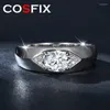 Cluster Ringen COSFIX D Kleur Oval Cut Moissanite Vrouwen/Mannen Ring 1ct Voor Paar Luxe Masquise Vrouwen/Mannen Moissanite