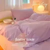 Double Duvet Cover Set 100% Cotton Smiple Soft Skin Friendly Quilt Cover and Pillocases Comforter Cover Custom Size No Sheets 240127