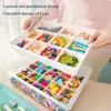 Stackable Storage Box Building Block Lego Transparent Split Plastic Kids Toy Container Case Large Capacity Jewelry Organizer 240125