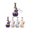 Hookahs Glass Water Pipes Rainbow Dab Rig Bong 7inch Oil Rigs Dry Herb Bongs Smoking Ash Catcher Recycler Beaker Bong with 14mm Male Glass Oil Burner Pipe