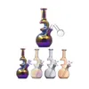 Cachimbos de água de vidro Tubos de água Rainbow Dab Rig Bong 7inch Oil Rigs Dry Herb Bongs Fumar Ash Catcher Recycler Beaker Bong com 14mm Masculino Tubo de Queimador de Óleo de Vidro