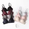 Bras Female Lingerie Tops Young Women's Bra Bralette Active Wire Free Push Up Solid Soft Underwear For Woman Teenagers BANNIROU