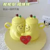 Tassen Kawaii Never Divide Pear Hugging Couple Keramiktasse Ins High Appearance Level Mug Niedliche Geburtstagsgeschenk Wasserbecher