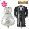 Party Decoration Giant Aluminum Foil Balloon Groom Bride Wedding Dress Shape Confession Marriage Globos
