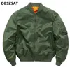 Herrjackor 2024 BOMBER JACKA Män MA-1 Flight Pilot Air Force Man MA1 Army Green Military Motorcykelrockar 6xl TA053