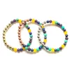 MG2038 New Design 6 MM Lapis Lazuli Green Turquoise Amethyst Yellow Agate Bracelet Womens Cooper Beads Yoga Wrist Mala