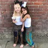 Broeken Meisjesleggings Kinderbroeken Zomer 2024 Boho Print Kinderen Yoga Losse Hippie Casual Strandkleding