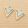 Charms 10pcs 17x19mm Enamel Triangle Charm For Jewelry Making Earring Pendant Bracelet Necklace Craft Accessories Diy Findings