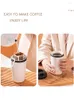 Water Bottles High Value Portable Ceramic Liner Coffee Cup Sealed Leak-Proof Car Insulation Mug 380ml Men And Women General Gift