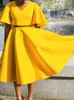 Sukienki imprezowe sukienki V Szyjka zaczepnia rękawy Linia plisowana elegancka elegancka elegancka okazja Summer skromny luksusowy projektant 2024