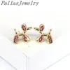 Boucles d'oreilles à tige 10 paires de mode mignon Cz Zircon ballon forme de chien plaqué or 18 carats clous d'oreille simples beaux bijoux animaux pour femmes filles