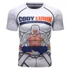 Homens camisetas Cody Lundin Homens Impresso Esporte Camisa de Manga Curta Compressão Personalizada Quikly Dye MMA BJJ Rash Guard Gym Fitness Wear Camiseta