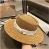 Chapeaux à large bord Summer St Hat Mode Casual Panama Beach Fedora Soleil respirant pour femmes Drop Livraison Dhw1J