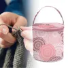 Bike Derailleurs Yarn Balls Organizer Basket Multipurpose 14cmx14cm Crochet Supplies Lightweight Scissors Storage Bag Knitting Drum