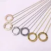 Pendentif Bijoux Collier Femme Classique Cercle Forme Titane Mode Aurum Argent Rose Or Tendance Couple Polyvalent avec Box2596