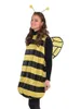 Robes décontractées Femmes Enfants Halloween Bee Forme Cosplay Costume Set Robe rayée avec ailes bandeau manches de jambe pour le jeu de rôle